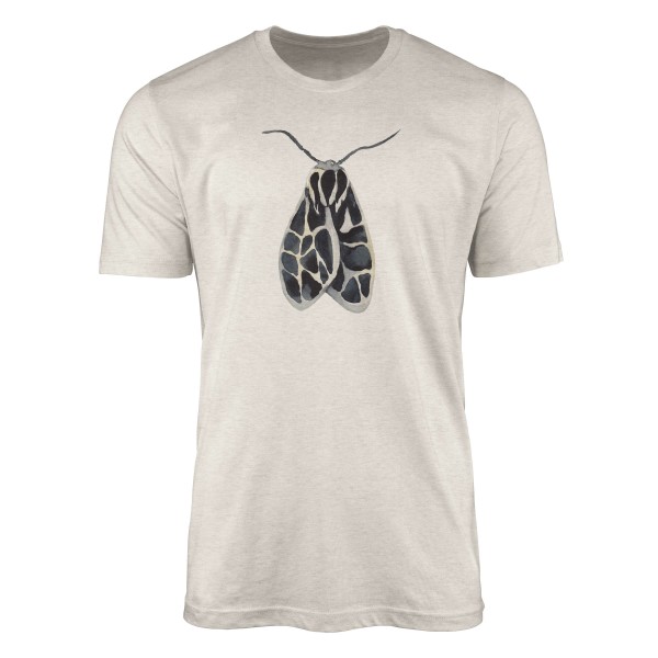 Paul Sinus Art Herren Shirt 100% Bio-Baumwolle T-Shirt Aquarell Motiv Motte Farbe Nachhaltig Organic Ökomode
