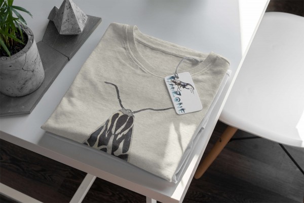 Paul Sinus Art Herren Shirt 100% Bio-Baumwolle T-Shirt Aquarell Motiv Motte Farbe Nachhaltig Organic Ökomode Bis zu 50% Rabatt