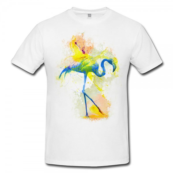Paul Sinus Art Flamingo Herren T- Shirt , Stylisch aus Paul Sinus Aquarell Color