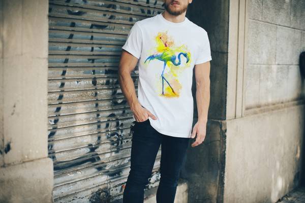 Paul Sinus Art Flamingo Herren T- Shirt , Stylisch aus Paul Sinus Aquarell Color Bis zu 60% Rabatt