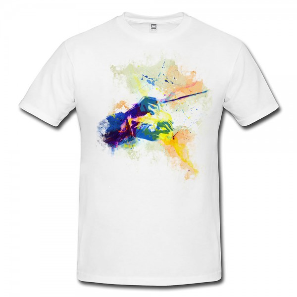 Paul Sinus Art Dirigent Herren T- Shirt , Stylisch aus Paul Sinus Aquarell Color
