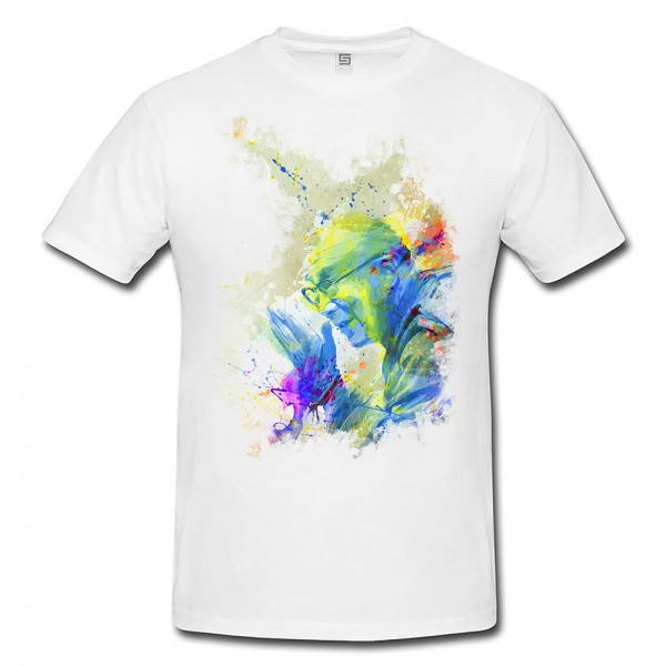 Paul Sinus Art Dalai Lama I Herren T- Shirt , Stylisch aus Paul Sinus Aquarell Color
