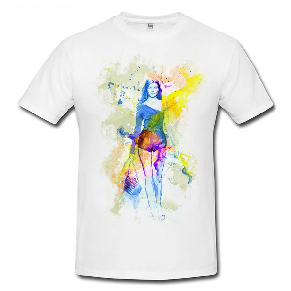 Paul Sinus Art Catwalk I Herren T- Shirt , Stylisch aus Paul Sinus Aquarell Color