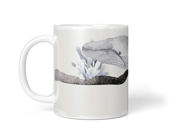 Paul Sinus Art Dekorative Tasse mit schönem Motiv Buckelwal Wasserfarben Korallen Aquarell Kunstvoll Schlussverkauf