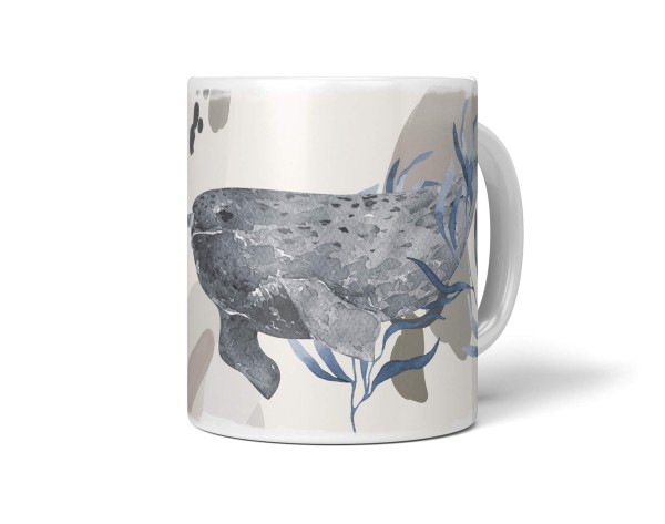 Paul Sinus Art Dekorative Tasse mit schönem Motiv Narwal Wasserfarben einzigartiges Design Aquarell