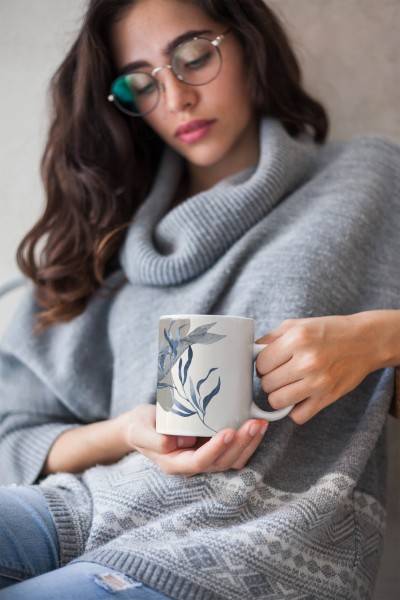 Paul Sinus Art Dekorative Tasse mit schönem Motiv Narwal Wasserfarben einzigartiges Design Aquarell Kostenloser Versand