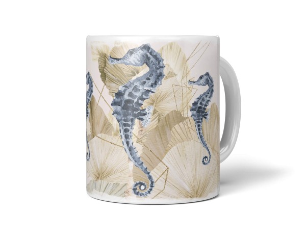 Paul Sinus Art Dekorative Tasse mit schönem Motiv Seepferdchen Exotisch Pastellton einzigartiges Design