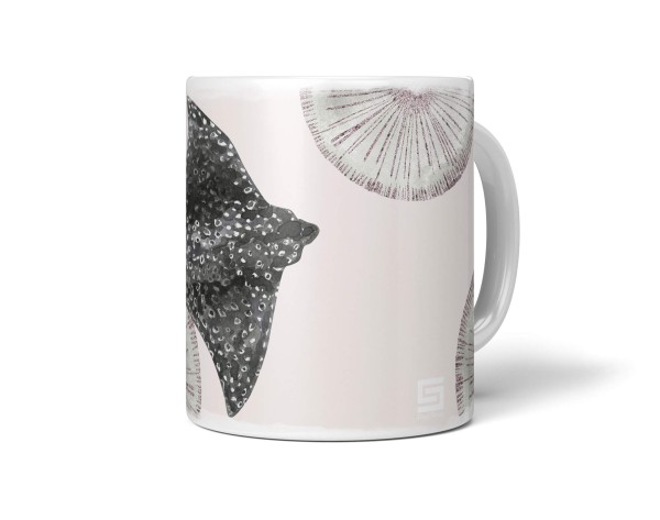 Paul Sinus Art Dekorative Tasse mit schönem Motiv Rochen Aquarell schönem Design Kunstvoll Einzigartig