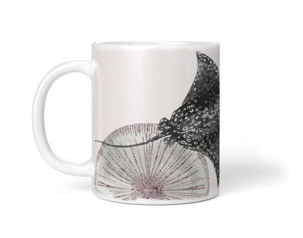 Paul Sinus Art Dekorative Tasse mit schönem Motiv Rochen Aquarell schönem Design Kunstvoll Einzigartig Versandkostenfrei
