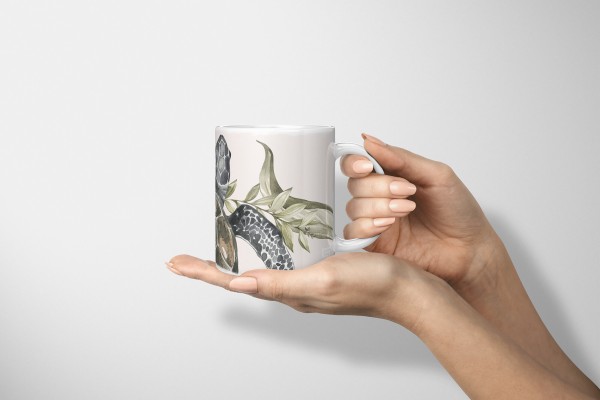 Paul Sinus Art Dekorative Tasse mit schönem Motiv Seeschildkröte unter Wasser Pflanzen Wasserfarben Aquarell Großer Ausverkauf