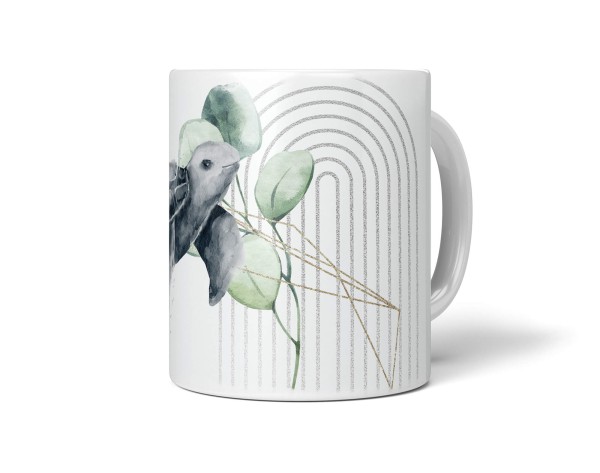 Paul Sinus Art Dekorative Tasse mit schönem Motiv Seeschildkröte Pflanzen unter Wasser Wasserfarben Aquarell