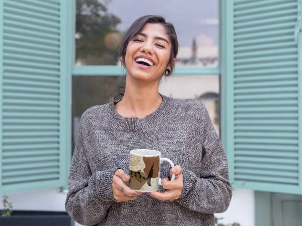 Paul Sinus Art Dekorative Tasse mit schönem Motiv schönem Design Tigerhai goldene Muster Braun Heißer Verkauf