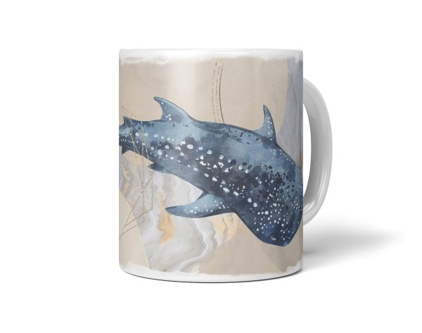Paul Sinus Art Dekorative Tasse mit schönem Motiv Walhai Hai Pastelltöne Kunstvoll schönem Design