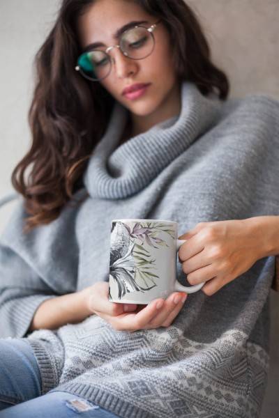 Paul Sinus Art Dekorative Tasse mit schönem Motiv Kampffisch Fisch Wasserfarben Aquarell Kunstvoll Letzte 2 Tage