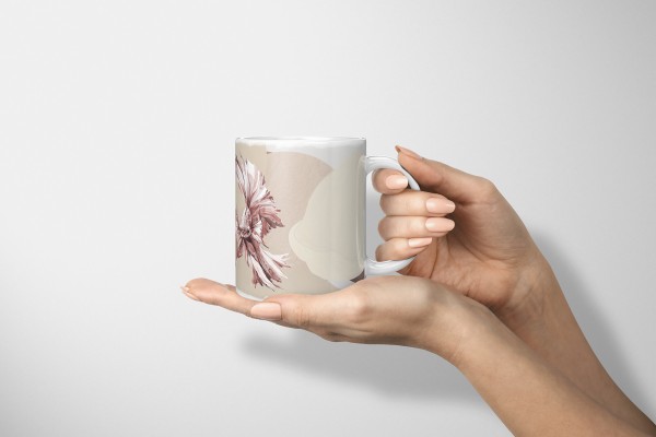 Paul Sinus Art Dekorative Tasse mit schönem Motiv Kampffisch Fisch Pastelltöne Beige Wasserfarben Zeitbegrenzte Promotion