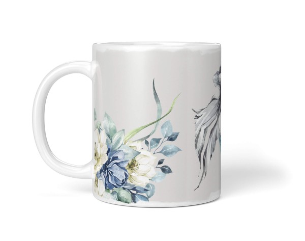Paul Sinus Art Dekorative Tasse mit schönem Motiv Fisch Mond Vollmond Blumen Vintage Mystisch Wasserfarben Bis zu 60% Rabatt