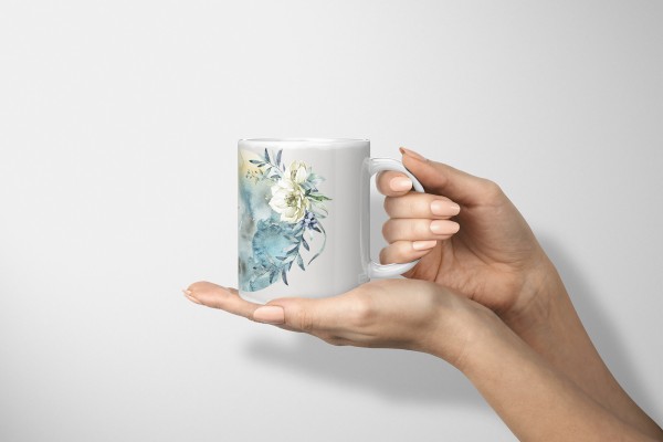 Paul Sinus Art Dekorative Tasse mit schönem Motiv Fisch Mond Vollmond Blumen Vintage Mystisch Wasserfarben Bis zu 60% Rabatt