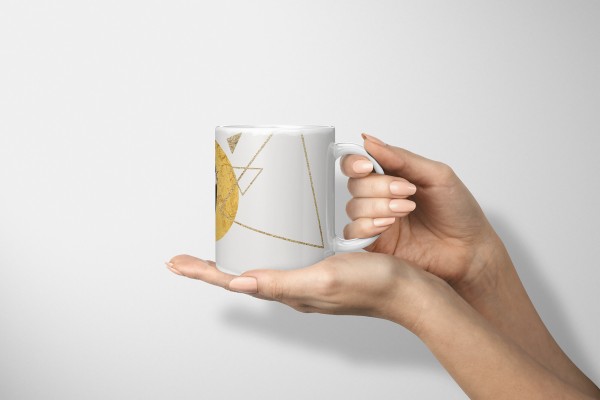 Paul Sinus Art Dekorative Tasse mit schönem Motiv Fisch Kampffisch schönem Design goldenen Elemente Halbmond Bis zu 65% Rabatt