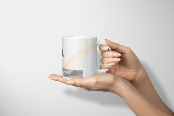 Paul Sinus Art Dekorative Tasse mit schönem Motiv schönem Design schwarzes Dreieck Mystisch Energie Sonderangebot der Fabrik