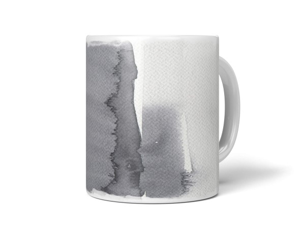 Paul Sinus Art Dekorative Tasse mit schönem Motiv fließende Wasserfarben Aquarell Kunstvoll Schwarz Beige