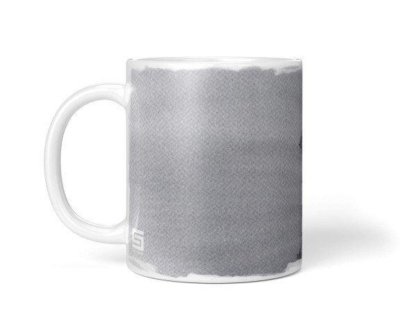 Paul Sinus Art Dekorative Tasse mit schönem Motiv fließende Wasserfarben Aquarell Kunstvoll Schwarz Beige Super Rabatt