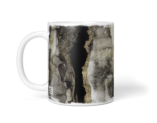 Paul Sinus Art Dekorative Tasse mit schönem Motiv Wasserfarben Muster goldene Elemente einzigartiges Design Kostenloser Versand international