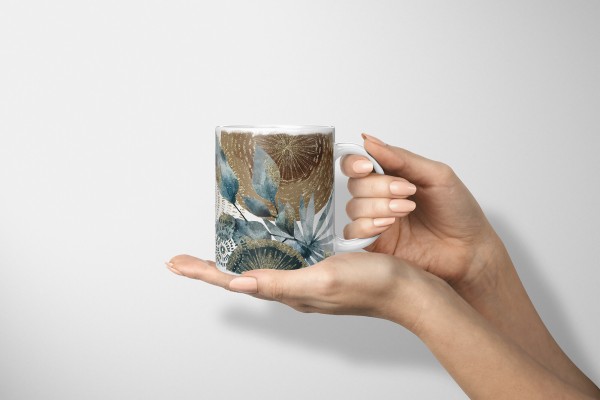 Paul Sinus Art Dekorative Tasse mit schönem Motiv schönem Design Kreise goldene Elemente Wunderschön Begrenzt auf 3 Tage