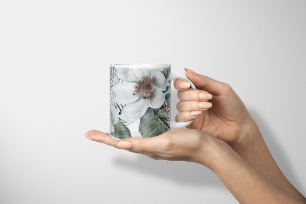 Paul Sinus Art Dekorative Tasse mit schönem Motiv Blumen Blüten Vintage Kunstvoll Wunderschön Design zollfrei