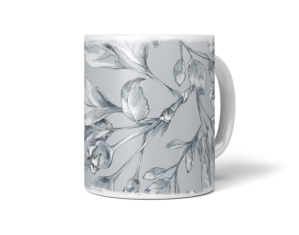 Paul Sinus Art Dekorative Tasse mit schönem Motiv Pflanzen Pflanzenmuster Vintage Wasserfarben Kunstvoll