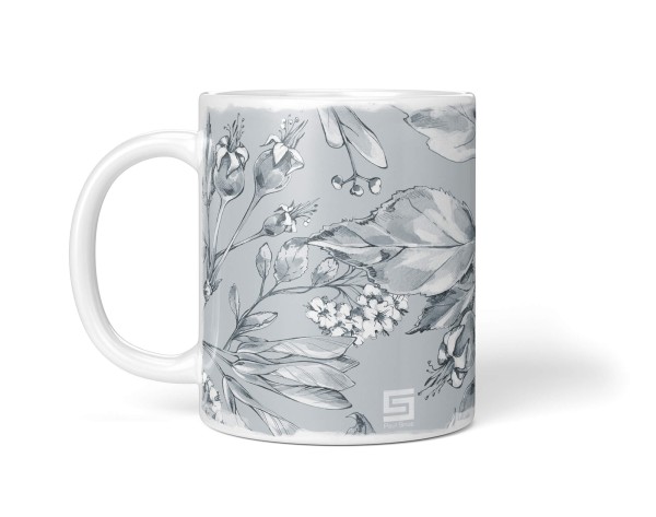 Paul Sinus Art Dekorative Tasse mit schönem Motiv Pflanzen Pflanzenmuster Vintage Wasserfarben Kunstvoll Rabatte dieses Monats