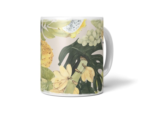 Paul Sinus Art Dekorative Tasse mit schönem Motiv tropische Pflanzen Früchte exotisch schönem Design