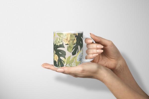 Paul Sinus Art Dekorative Tasse mit schönem Motiv tropische Pflanzen Früchte exotisch schönem Design 2025