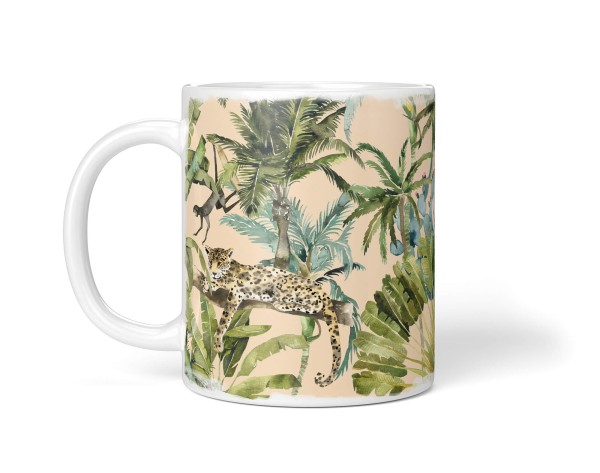 Paul Sinus Art Dekorative Tasse mit schönem Motiv tropisches Paradies Palmen Tiere Wasserfarben Kunstvoll Online