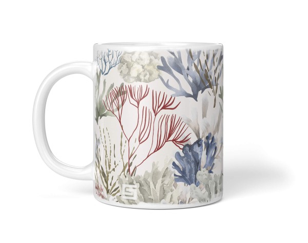 Paul Sinus Art Dekorative Tasse mit schönem Motiv Korallenmuster unter Wasser Design Wasserfarben Meist gekauft