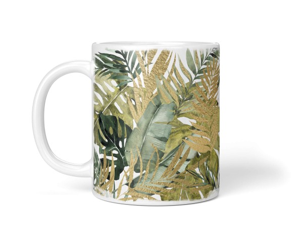 Paul Sinus Art Dekorative Tasse mit schönem Motiv Tropische Pflanzen Gold schönem Design Kunstvoll Günstig kaufen