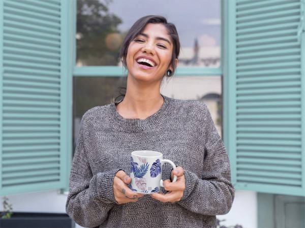 Paul Sinus Art Dekorative Tasse mit schönem Motiv Monstera Fensterblatt Pflanzen Muster Design Hell Flash Sale