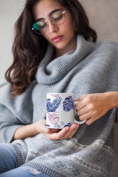 Paul Sinus Art Dekorative Tasse mit schönem Motiv Monstera Fensterblatt Pflanzen Muster Design Hell Flash Sale