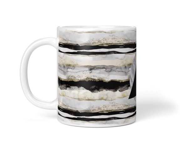 Paul Sinus Art Dekorative Tasse mit schönem Motiv schönem Design schwarzes Dreieck Wasserfarben Muster Online Shopping