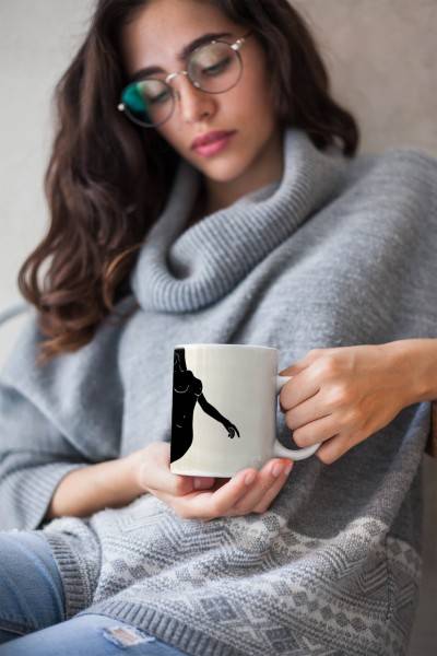 Paul Sinus Art Dekorative Tasse mit schönem Motiv Göttin Goldener Mond Feminin Mystisch Fantasie Exklusivangebot