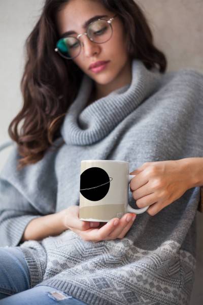 Paul Sinus Art Dekorative Tasse mit schönem Motiv junge Göttin Schütze schwarzer Mond Astrologie Bogen Preisnachlass