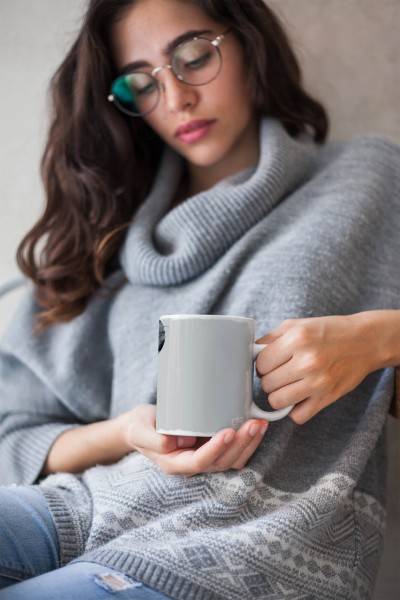 Paul Sinus Art Dekorative Tasse mit schönem Motiv junge Frau im Mondlicht Vollmond Astrologie Göttin Feminin Muttertagsangebot