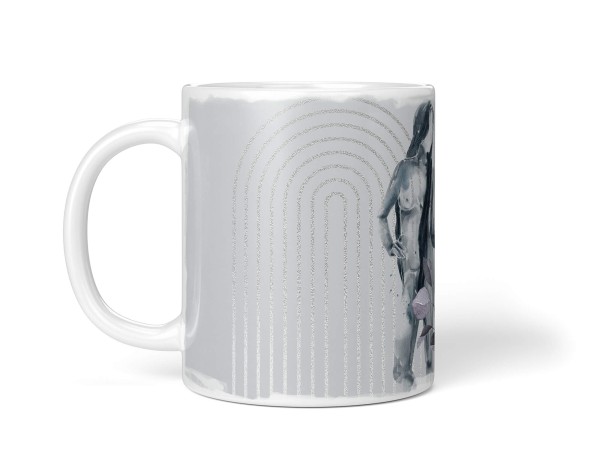 Paul Sinus Art Dekorative Tasse mit schönem Motiv junge Frau im Mondlicht Mond Mystisch einzigartiges Design Heißer Verkauf
