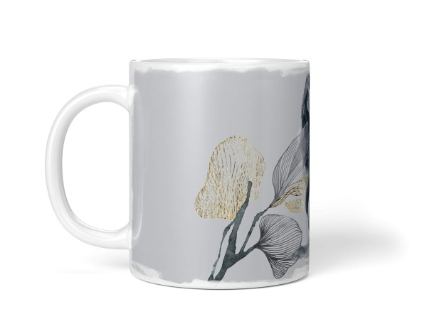 Paul Sinus Art Dekorative Tasse mit schönem Motiv junge Frau Wasserfarben schönem Design Grautöne Neueste Mode
