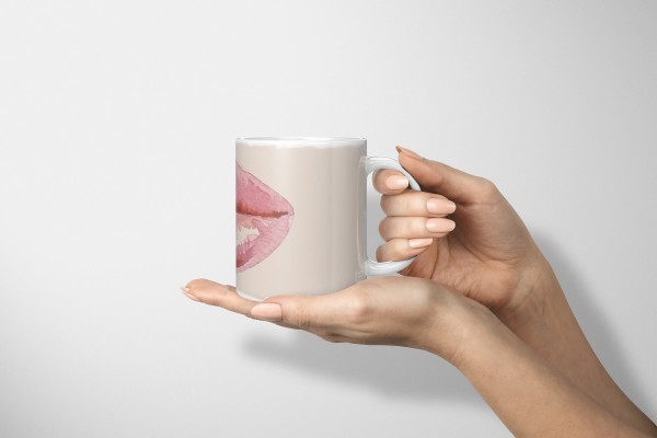 Paul Sinus Art Dekorative Tasse mit schönem Motiv rote Lippen Lippenstift Wasserfarben Aquarell Online Outlet