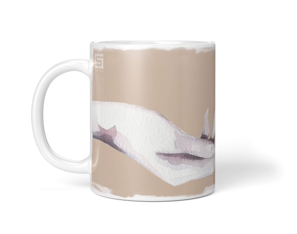 Paul Sinus Art Dekorative Tasse mit schönem Motiv zwei weiße Hände Berührung Wasserfarben Vintage Zeitlich begrenztes Angebot