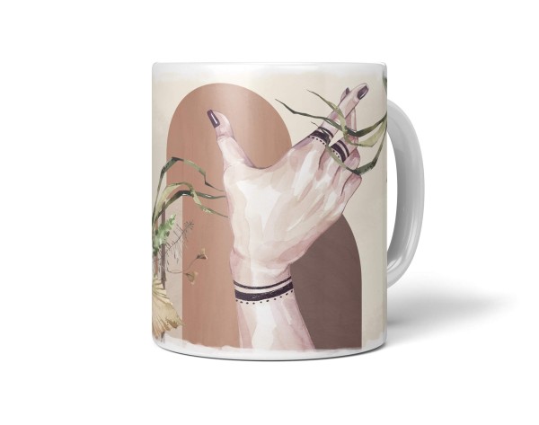 Paul Sinus Art Dekorative Tasse mit schönem Motiv Hand Vintage Pastelltöne Wasserfarben Blumen Blüten