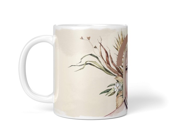 Paul Sinus Art Dekorative Tasse mit schönem Motiv Vintage Hand Wasserfarben exotische Pflanzen Pastelltöne Neuheiten