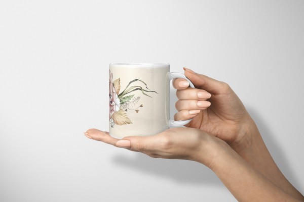 Paul Sinus Art Dekorative Tasse mit schönem Motiv Vintage Hand Wasserfarben exotische Pflanzen Pastelltöne Neuheiten