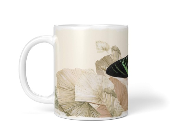 Paul Sinus Art Dekorative Tasse mit schönem Motiv Schmetterling Exotisch Pastelltöne Vintage Einzigartig Super Sparpreis