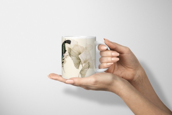 Paul Sinus Art Dekorative Tasse mit schönem Motiv Schmetterling Exotisch Pastelltöne Vintage Einzigartig Super Sparpreis